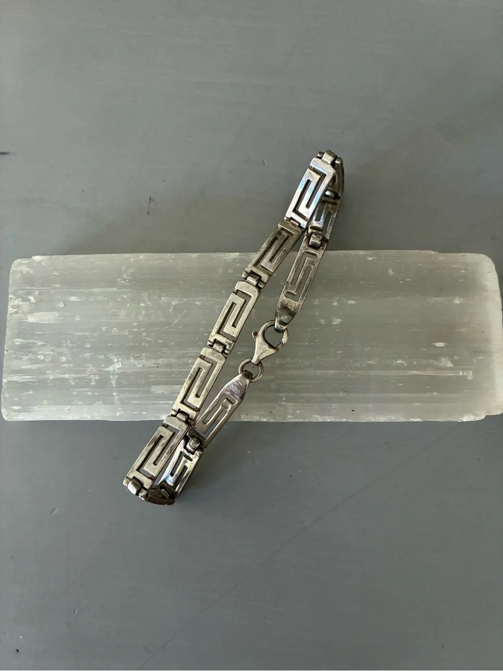 Women’s Greek Key Meander  Silver 925 Link Bracelet